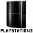 identical black cylindrical shapes with horizontal lines, overlaid by pixelated text variations including "PLAYSTATION3" and partial phrases