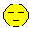 Nine yellow pixelated smiley faces arranged in a on gray background, each with distinct black eye and mouth configurations