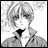Black-and-white pixelated image of a character with short hair and a high-collared jacket, next to text reading 'Anime IM' and 'COM' on a black background.