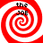Four identical red and white spiral patterns arranged in a , each containing the text "the JOE" in black pixelated font