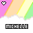 Pixelated icon with pink, orange, yellow, and green diagonal stripes above white cloud-like base; heart symbol changes color across frames.