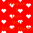 Red background with white pixelated hearts and orange text reading 'Mason I Luv You Sooo Much!' scattered across the image.