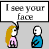 Animated contact sheet of 16 frames showing two cartoon characters with speech bubbles containing sequential text about dreaming and screaming.