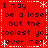 Red background with black text repeating 'I may be a loser but the coolest you ever met' and white star-like symbols arranged in a pattern