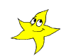 Yellow star-shaped character with cartoon eyes and mouth in various expressions across on gray background