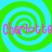 Four identical display a green and cyan spiral pattern with pink text reading "Charlott" overlaid on each
