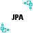 A static image of a of cyan square icons with black text "JPA" on a white background