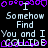 Pixelated text and purple symbols arranged in a on black background with gray rectangle on right