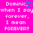 A static pixel art image with bright pink background displaying white text and a blue heart symbol.