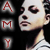 Pixelated image of a person with closed eyes and a neutral expression, surrounded by stylized letter icons on a dark background.