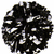 A pixelated black-and-white circular icon with scattered white highlights on the left, and red text reading "go wolves!!!" in three stacked segments on the right.