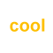 Three variations of the word 'cool' rendered in pixelated text with distinct color schemes on a gray background.