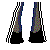 A 3x3 contact sheet of a pixel art animation showing a female character's body parts and text phrases, with visible frame-by-frame changes in clothing and facial features.