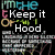 Animated text-based icon with shifting phrases and color-coded letters on a black background, displaying multiple variations of 'Miche' and 'Type' with changing supporting text.