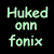 Pixelated green text on black background with a blue stick figure waving in the bottom right corner.
