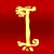 Golden ornate text on red background reads "I AM Single!" with decorative flourishes on letters and punctuation.