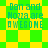 Pixelated text 'Dan and Mozza are AWESOME' appears on a green-yellow checkered background with varying pixel density across four quadrants.
