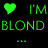 Pixelated text and heart icons display a two-part message with color-coded elements on black background.