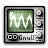 Pixelated icon of a handheld device with a green screen displaying a white waveform, silver body, and control buttons.