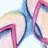 Animated contact sheet of a heart-shaped icon with red outline and gradient fill, showing sequential frame changes in the top-right corner symbol.