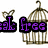 Pixelated icon shows a brown birdcage with a curved top hook, containing purple text on black backgrounds.
