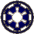 Circular icon with blue and brown geometric patterns, transitioning through multiple states including side views and rotation.