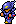 Pixelated character icon with blue armor, yellow accents, and orange/red details on a gray background.