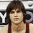 Three distinct pixelated portraits of a person with long brown hair in different poses and backgrounds, each within a