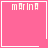 Four pink square with white borders display 'marina' text; top-right has a white heart, bottom-right has a white starburst