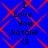 Blue background with red diamond pattern, black text reading "I Love You Natalie <3" arranged vertically in four identical quadrants