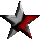 star-shaped icons in red, white, and gray tones with varying orientations and partial visibility across frames