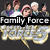 Animated icon shows group of people with text overlays changing from 'Family Force' to 'Sucks Megan'