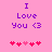 Pixelated text "I Love You <3" in purple on pink background with animated heart sequence below.