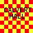 Red and yellow checkered background with four instances of 'CALVERT HALL' text, two showing a faint circular outline animation.