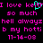 Pixelated text in bright pink and cyan on black background, repeating phrases with date stamp.