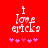 Red background with white pixelated text 'I love ericka' and five pink stars below, two versions showing animation changes in star positions.