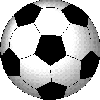 Four black-and-white soccer balls arranged in a , each with a classic pentagon-hexagon pattern and dotted stitching lines