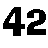 A 48x48 pixel animated contact sheet showing two frames of a black-and-white number "42" icon with inverted color schemes across the frames.