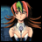 A pixelated anime-style character with multicolored hair and a white top against a blue background, next to stylized text reading "Anime IM" and "com" on black.