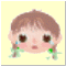 Pixelated cartoon girl faces with varying hairstyles and expressions surrounded by green letters on a pale yellow background.