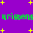 Purple background with yellow stars and green text repeating 'kristens kristens' in two