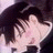 A split-frame contact sheet showing a pixelated anime-style character on the left and text elements on the right against black background.