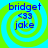 Four identical display blue text on a green and cyan spiral background with no visible animation changes