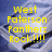 Yellow pixelated text reads 'West Paterson Panthers Rock!!!' over a blue and white cloud-like background with a black diagonal streak.