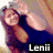 A pixelated image shows a person in dark clothing with arms crossed, standing against a light background. The name 'Leni' appears at the bottom right.