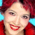 A 50x50 pixel buddy icon split into two frames showing a person with red hair and red clothing on the left, and green text reading "Original Icons .com" on a dark green background on the right.