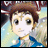 Pixelated anime-style character icon with blue top and brown hair on left, adjacent to black background with white text "Anime IM" and stylized "cDM" logo on right.