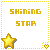 Pixelated icon with yellow dotted border, 'SHINING STAR' text, and golden star graphic with shadow.