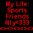 Red pixelated text on black background displays 'My Life: Sports Friends Aliy<333' with a of red arrow symbols below, repeated twice in vertical alignment