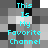 Pixelated cyan text reads "This Is My Favorite Channel" over a grayscale checkerboard background with black, white, and gray squares.